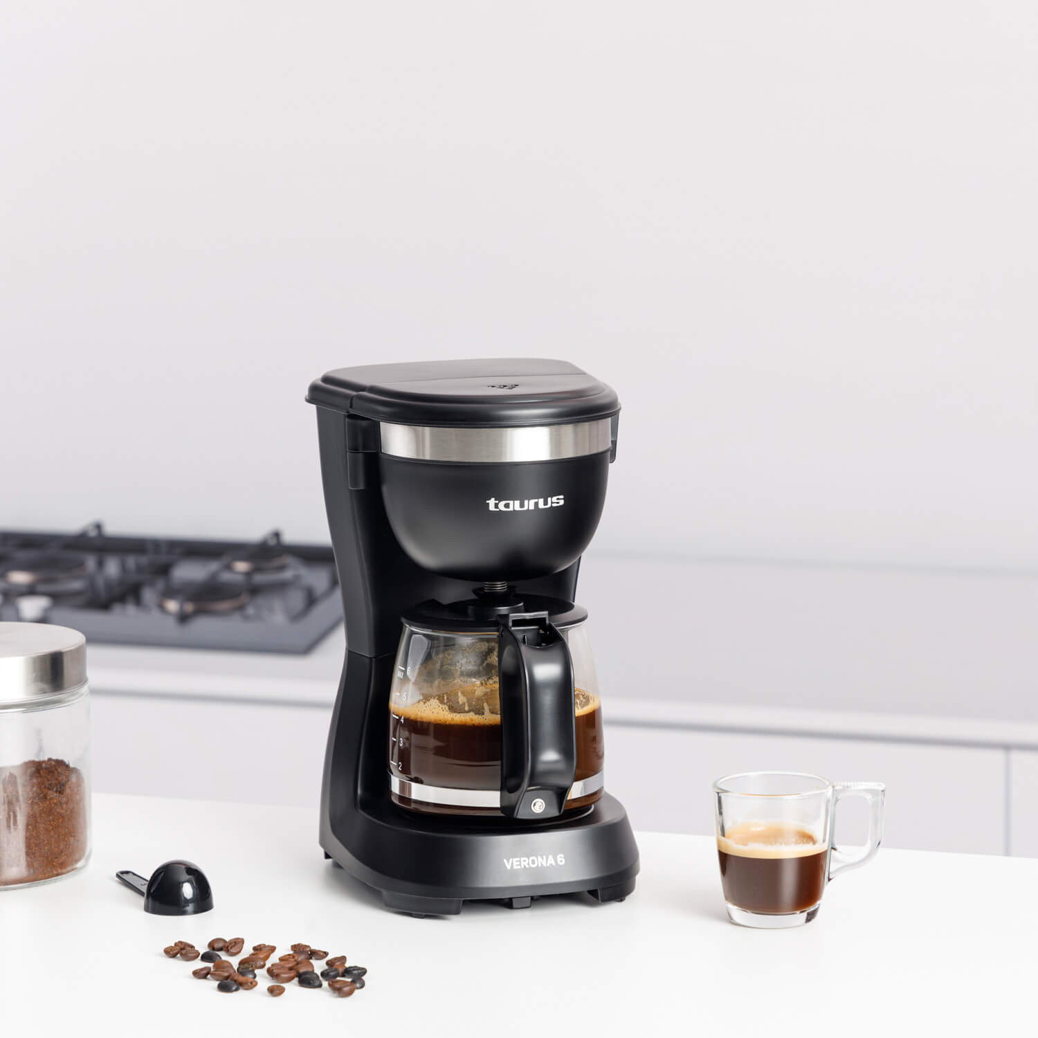 TAURUS Coffee Maker Verona 6 Black