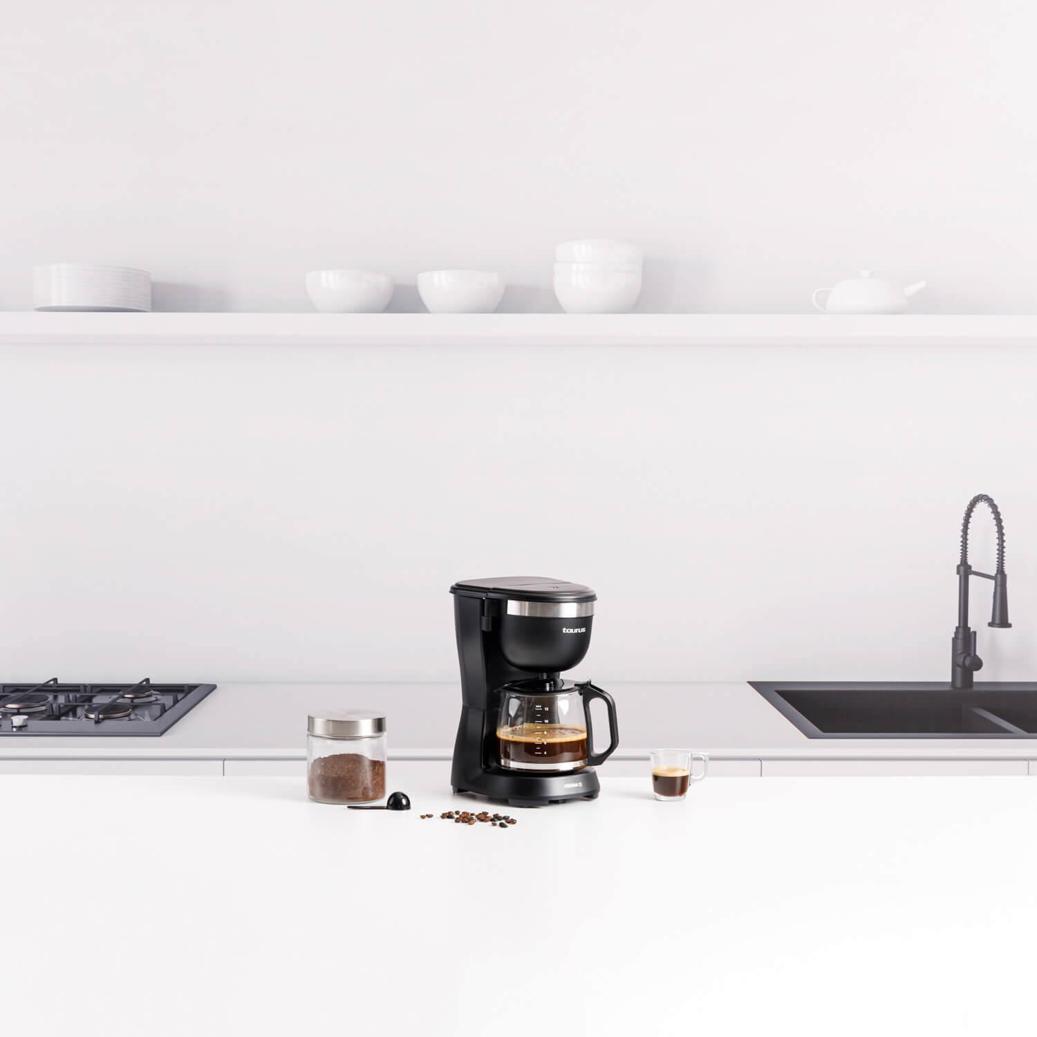 TAURUS Coffee Maker Verona 12 Black