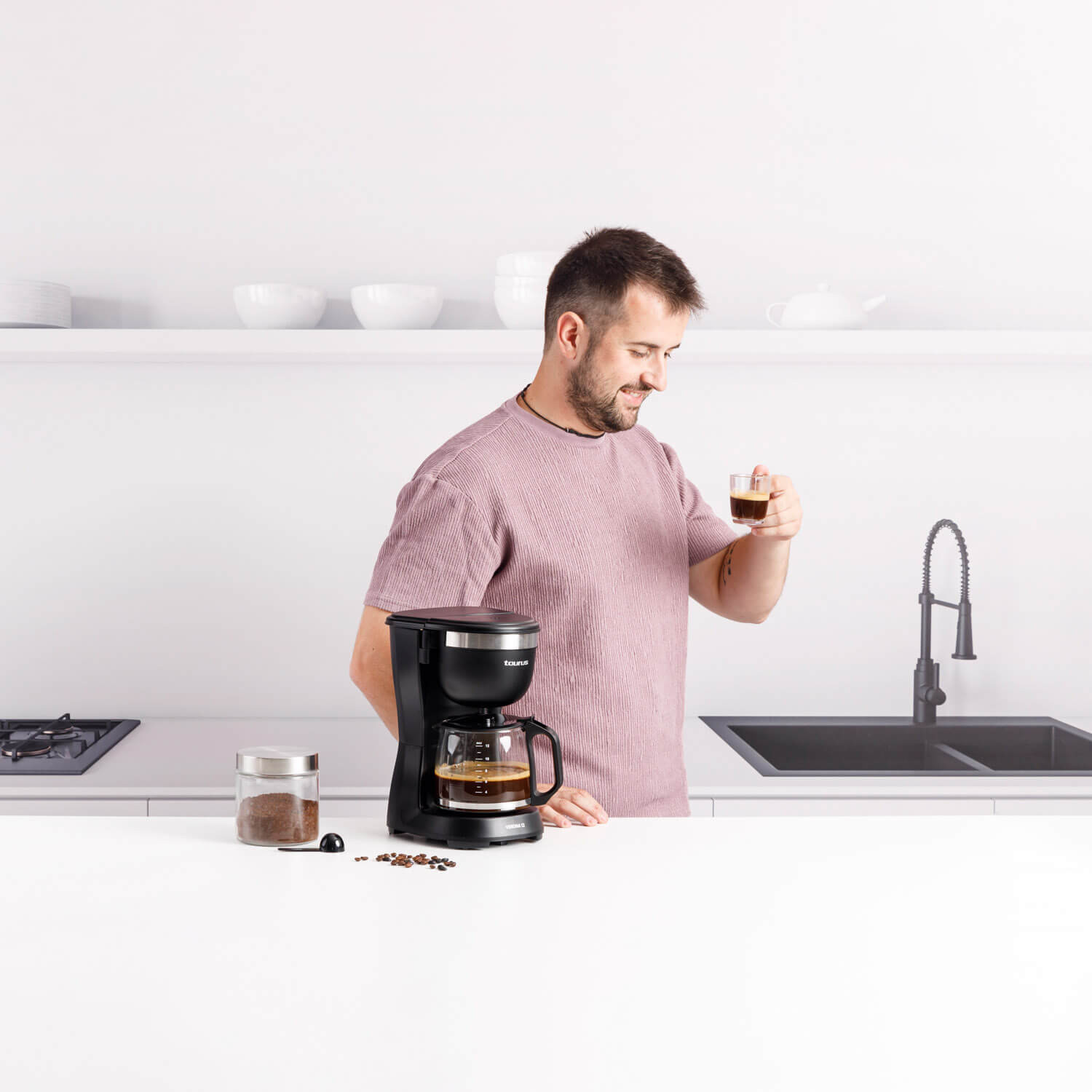 TAURUS Coffee Maker Verona 12 Black