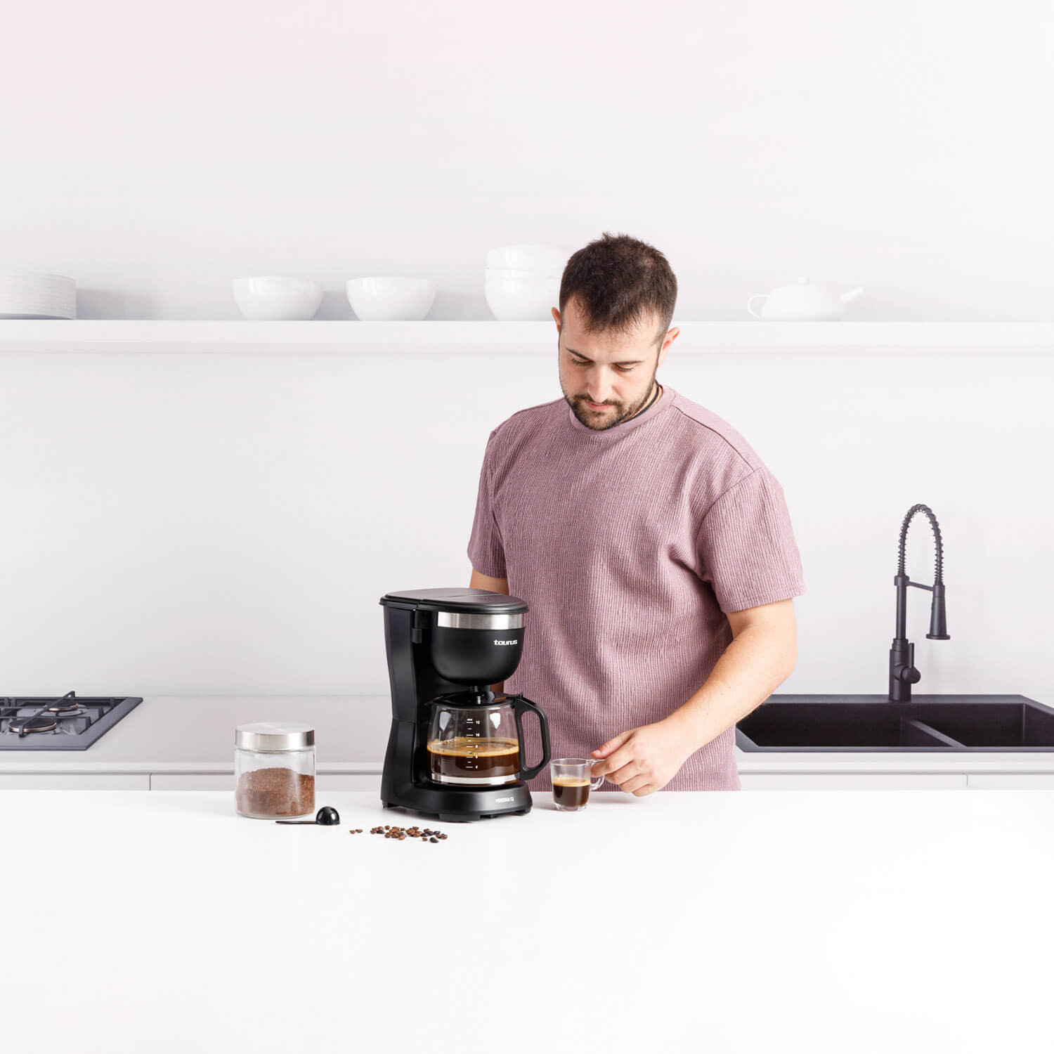 TAURUS Coffee Maker Verona 12 Black