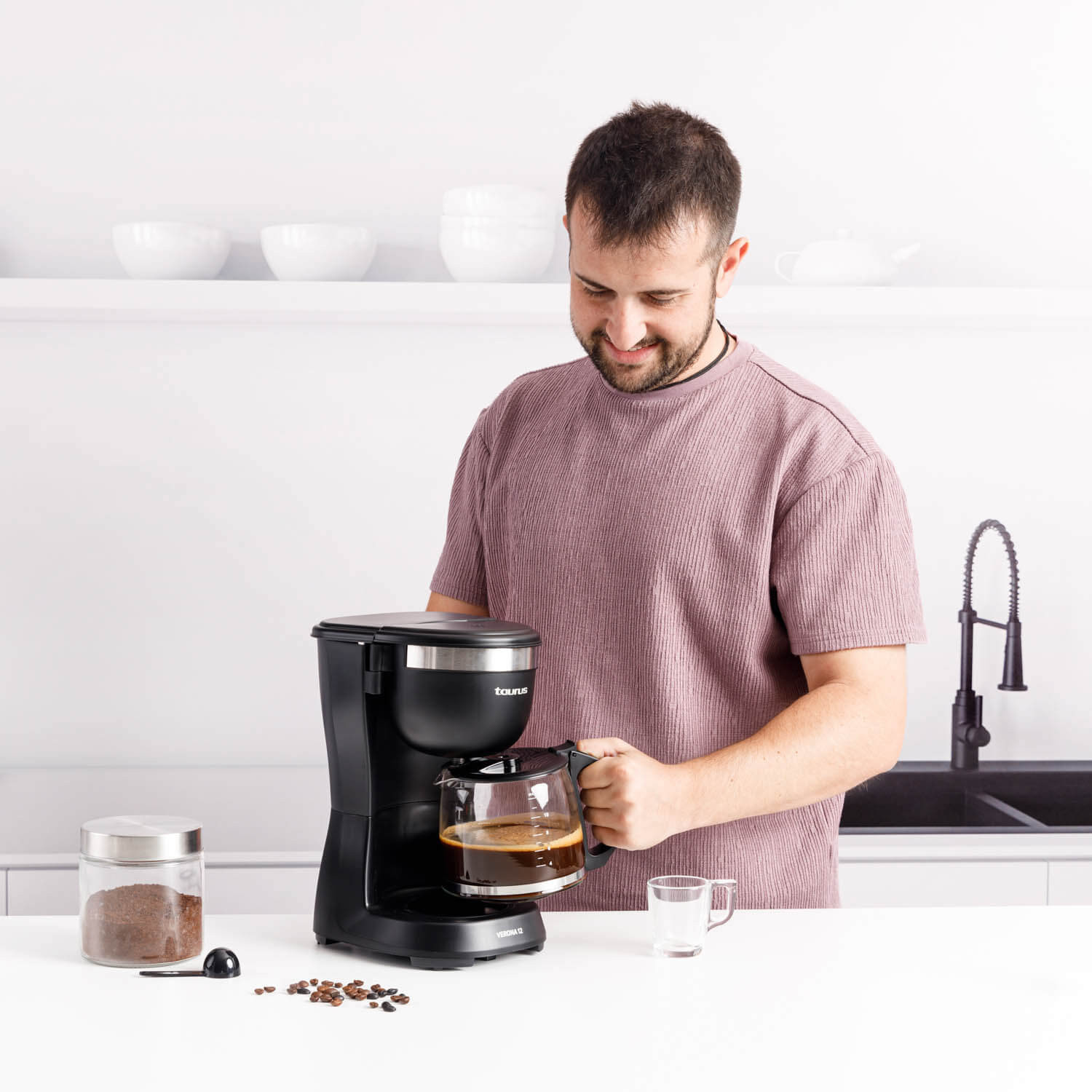 TAURUS Coffee Maker Verona 12 Black