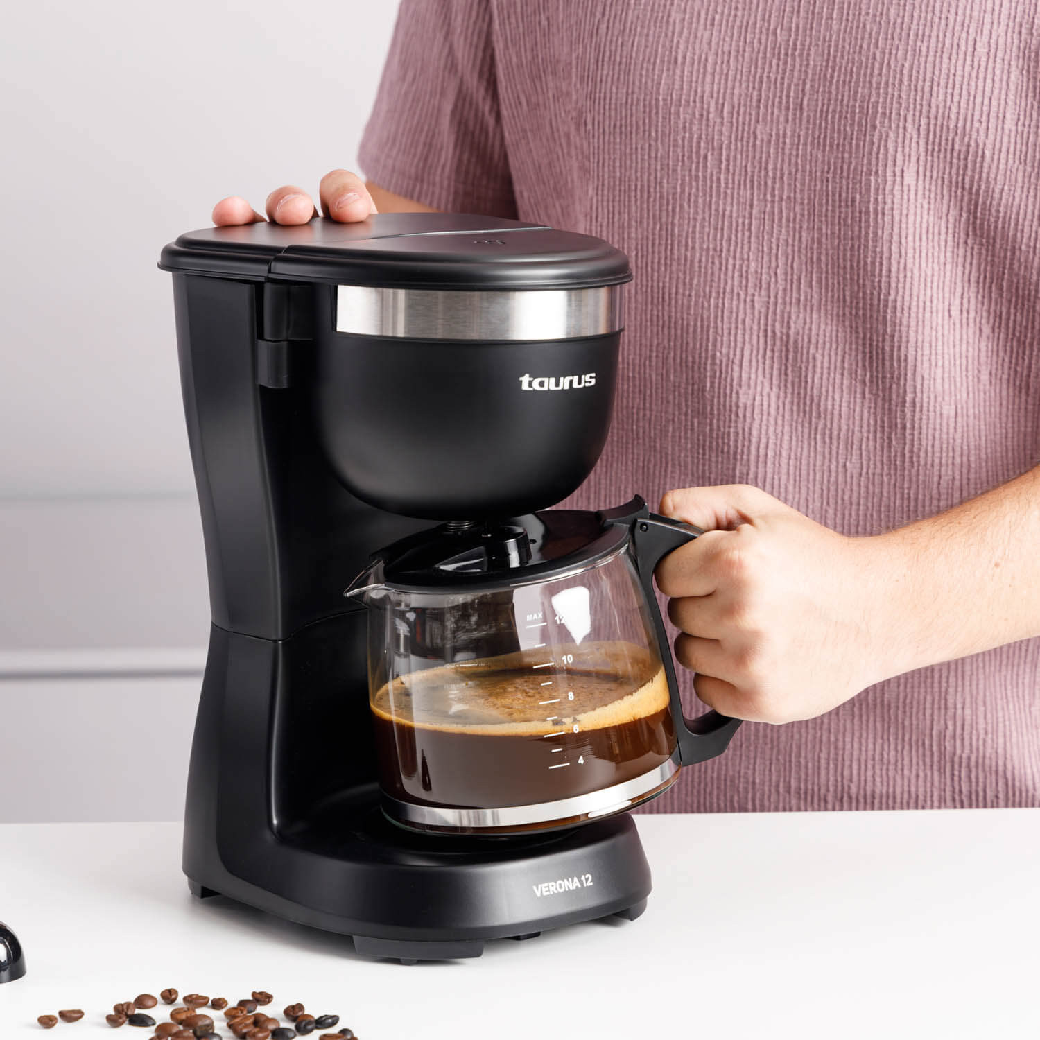 TAURUS Coffee Maker Verona 12 Black