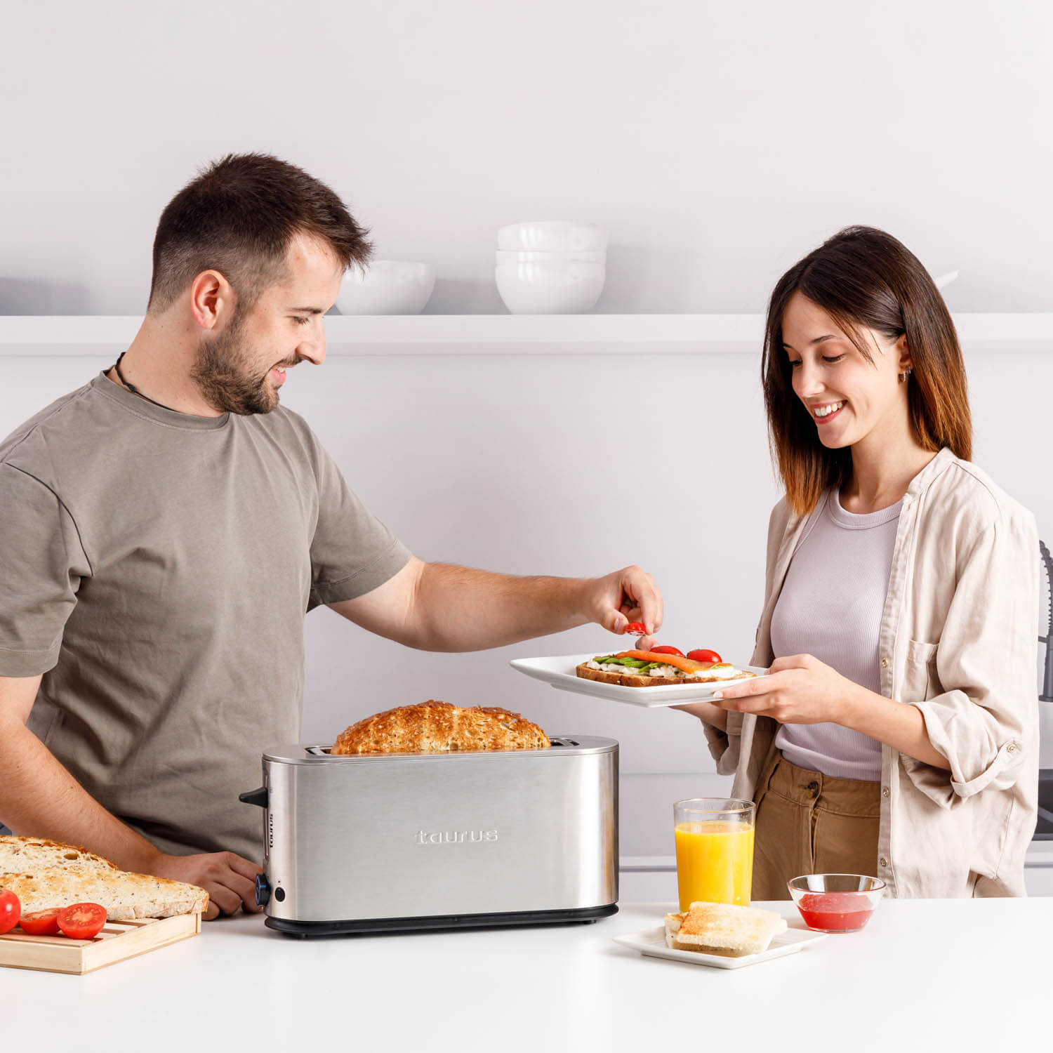 TAURUS Toaster One Slot Long Stainless Steel