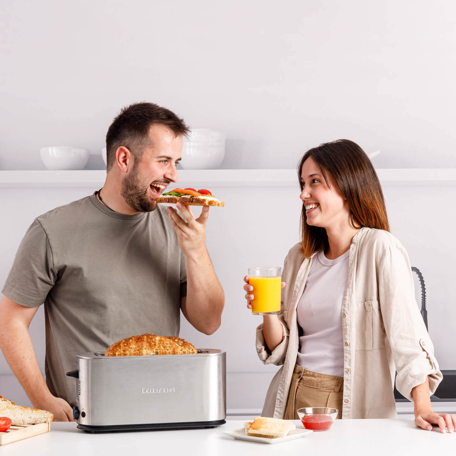 TAURUS Toaster One Slot Long Stainless Steel