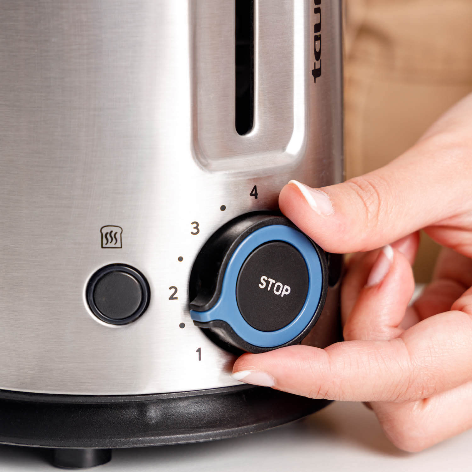 TAURUS Toaster One Slot Long Stainless Steel