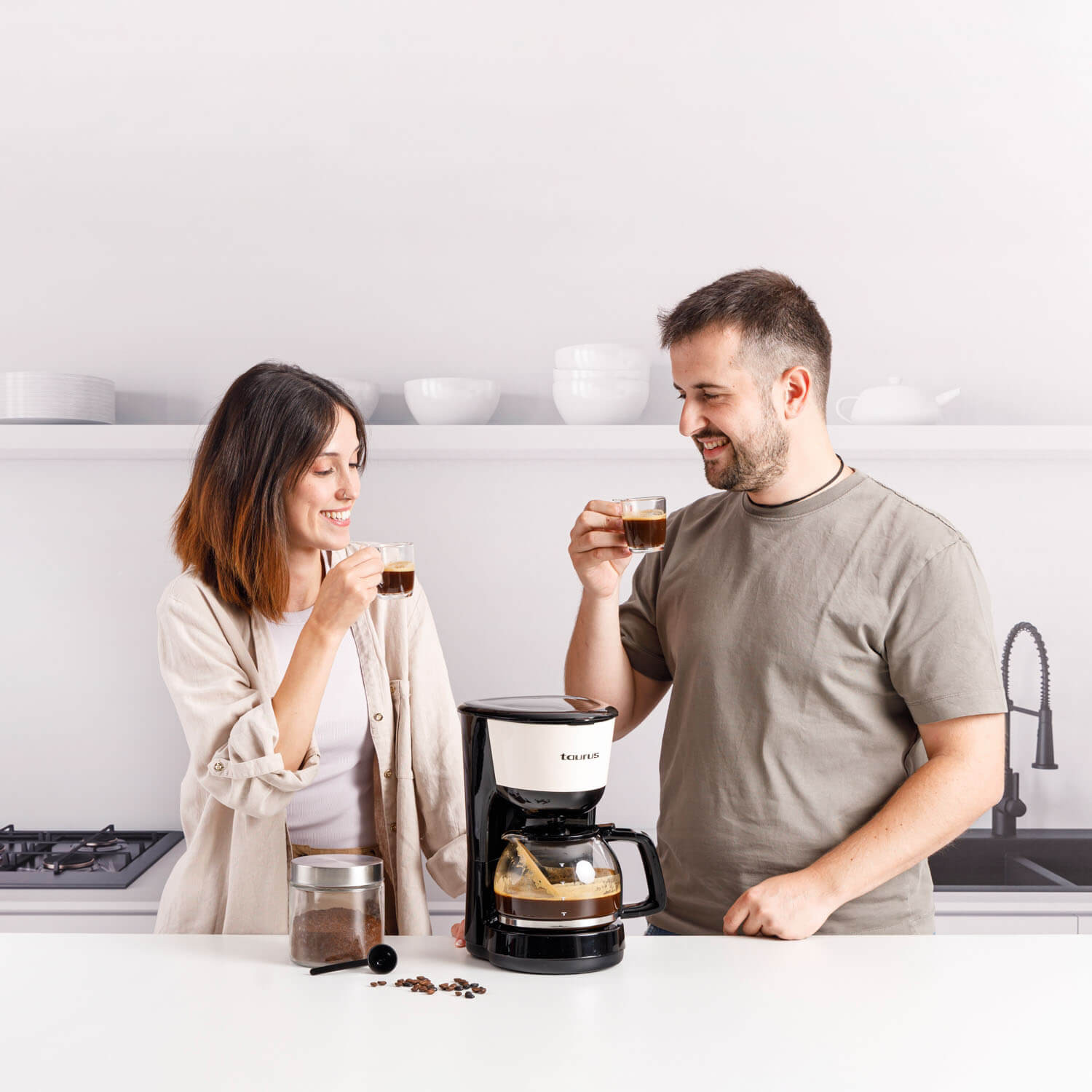 TAURUS Coffee Maker Verona Vintage Cream
