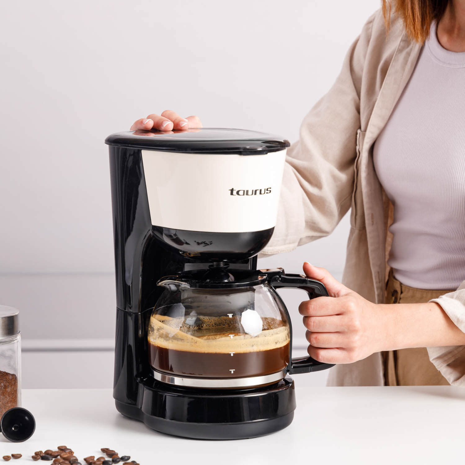TAURUS Coffee Maker Verona Vintage Cream