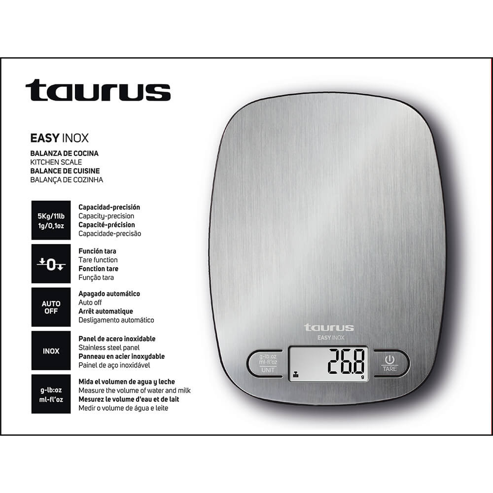 TAURUS Kitchen Scale Stainless Steel