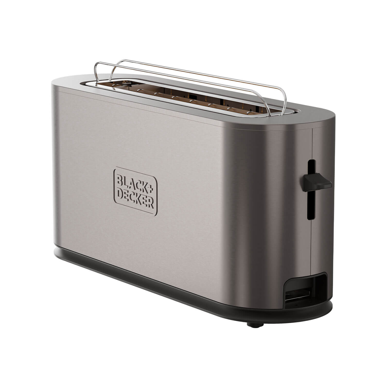 BLACK+DECKER Toaster Long Slot 1000W Inox