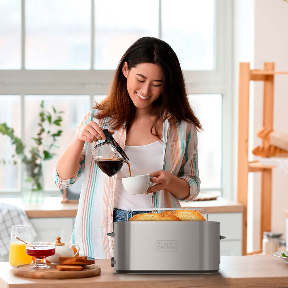 BLACK+DECKER Toaster 2 Long Slot Stainless Steel
