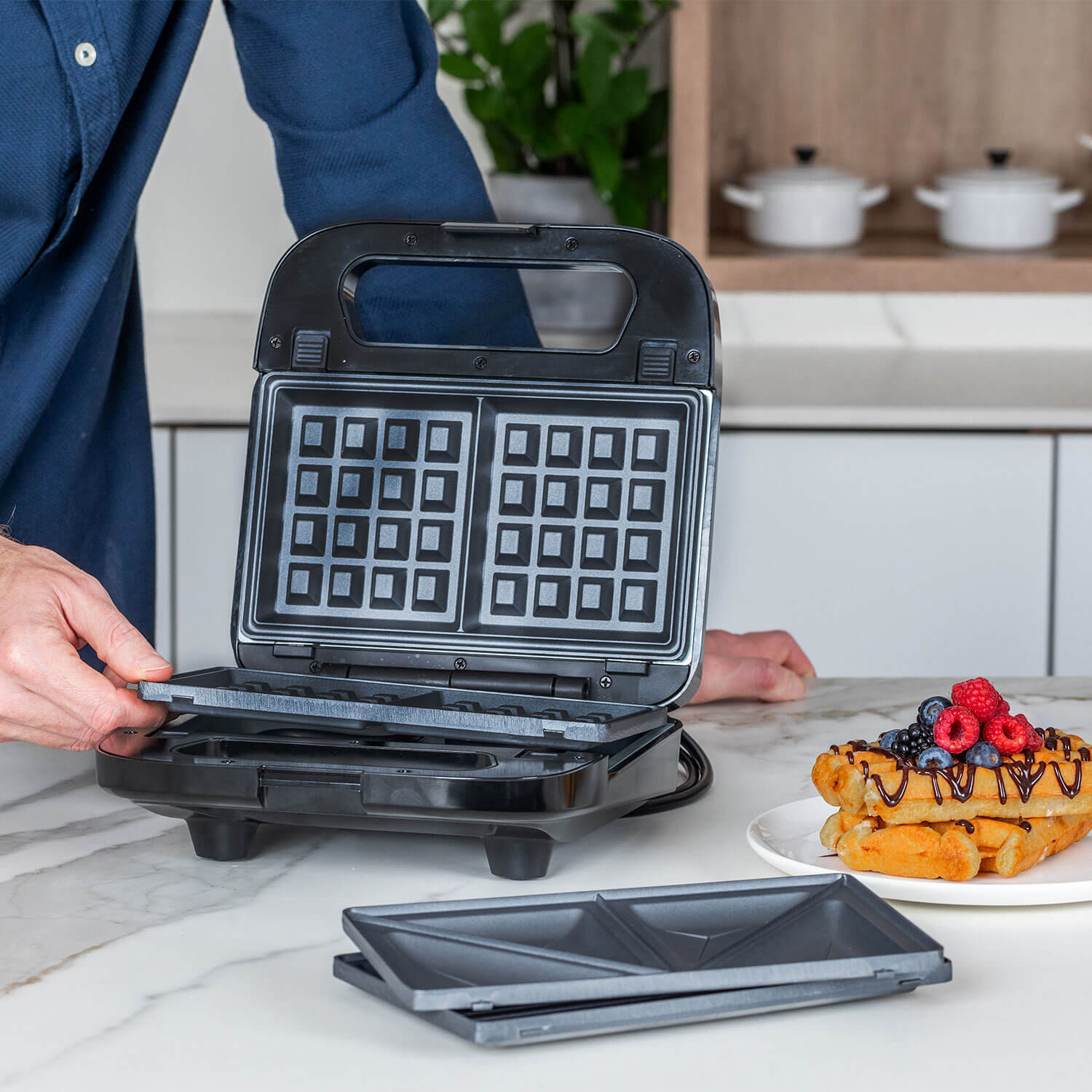 BLACK+DECKER Sandwich Maker Grill Sandwich Waffle