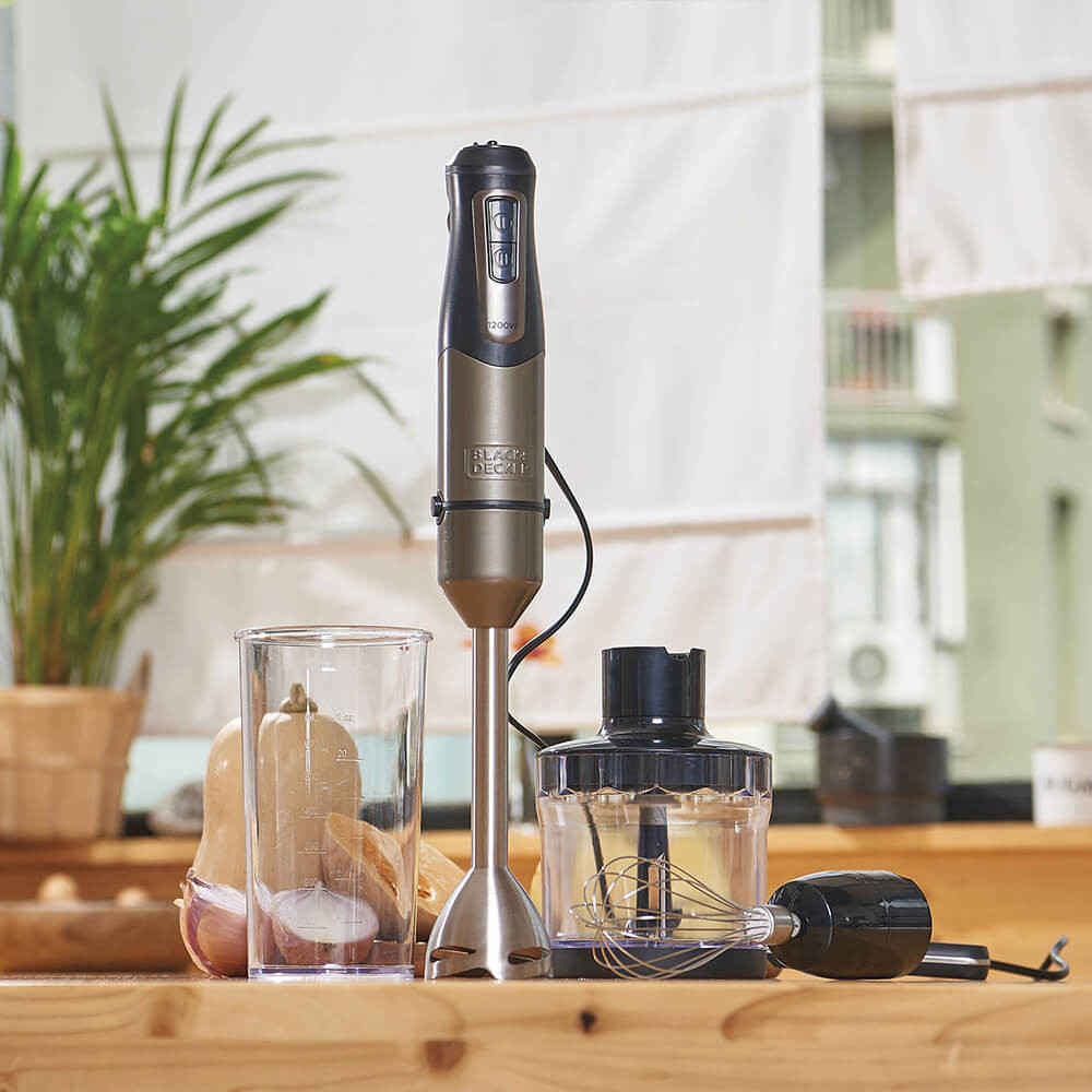 BLACK+DECKER Hand Blender Set 1200W Brushed