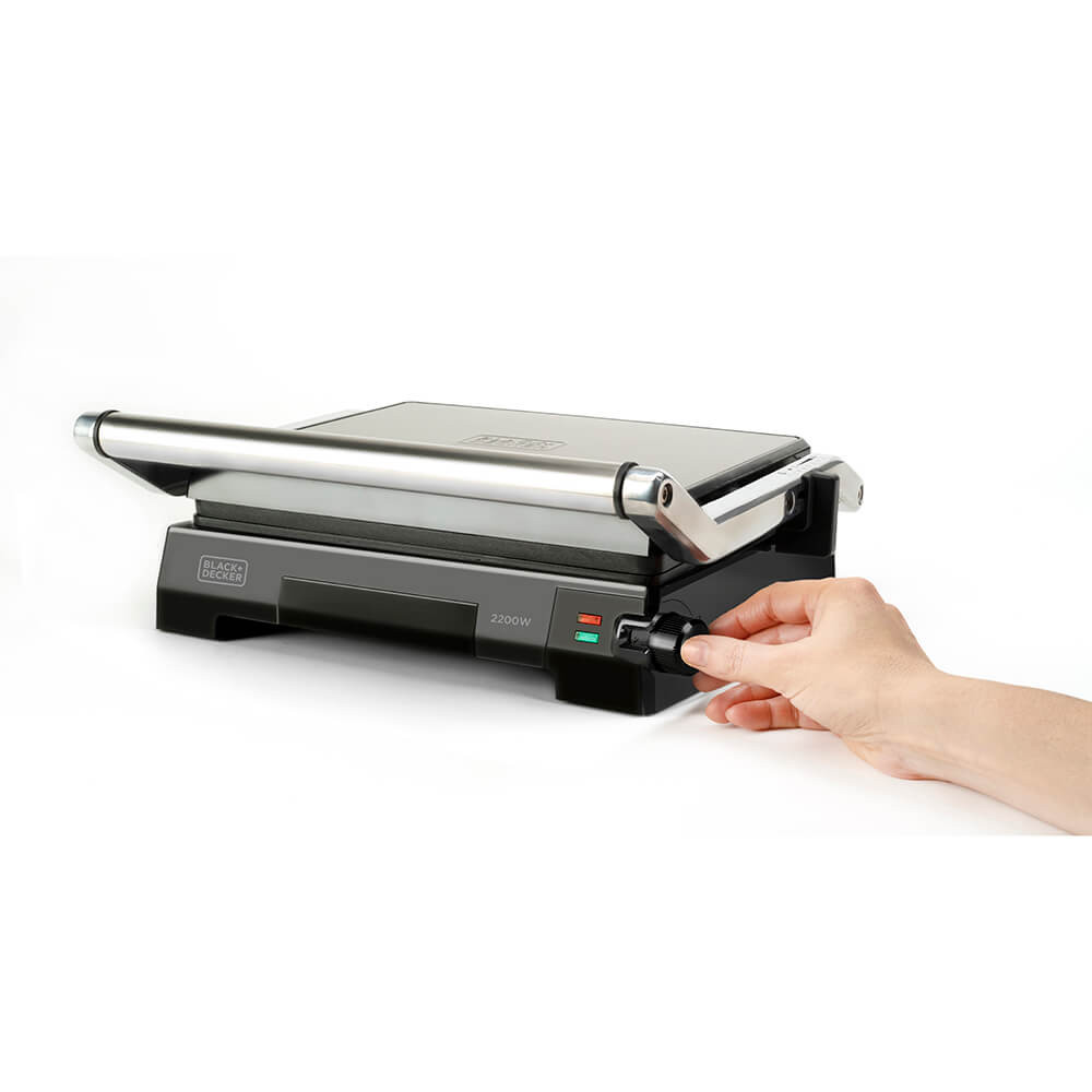 BLACK+DECKER Bordgrill Temp Control 2200W Brushed