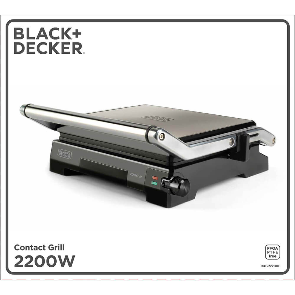 BLACK+DECKER Bordgrill Temp Control 2200W Brushed