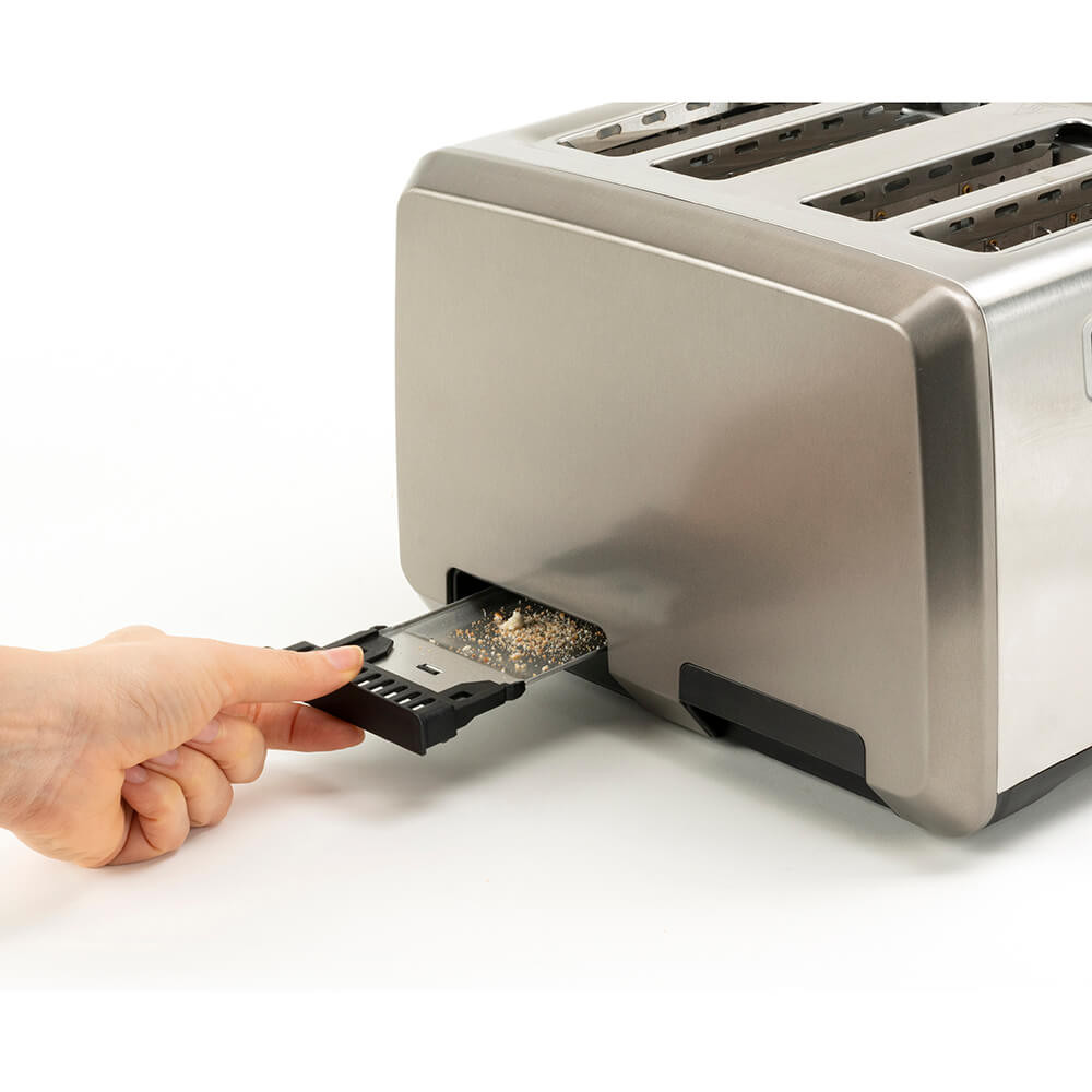 BLACK+DECKER Brødrister 4-Slice Brushed