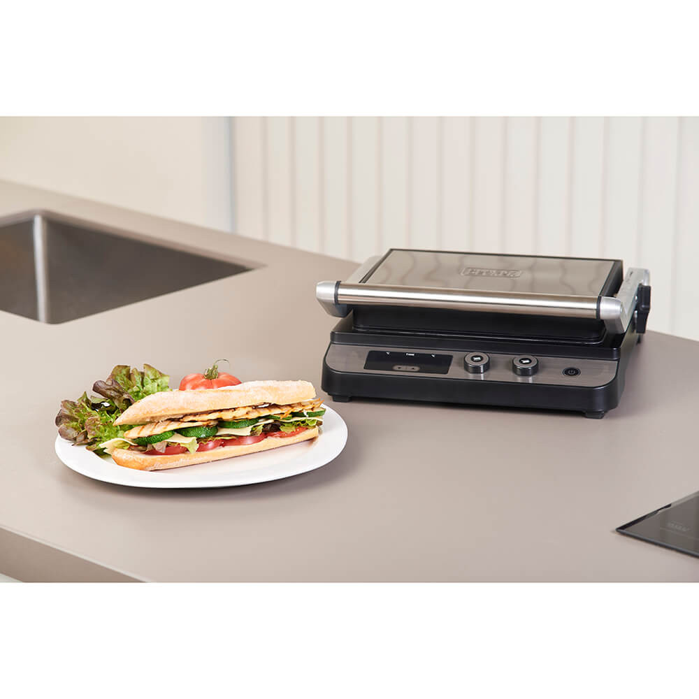BLACK+DECKER Bordgrill Temp Control Extra Plattor 2000W Brushed