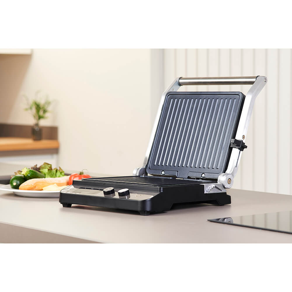 BLACK+DECKER Bordgrill Temp Control Extra Plattor 2000W Brushed