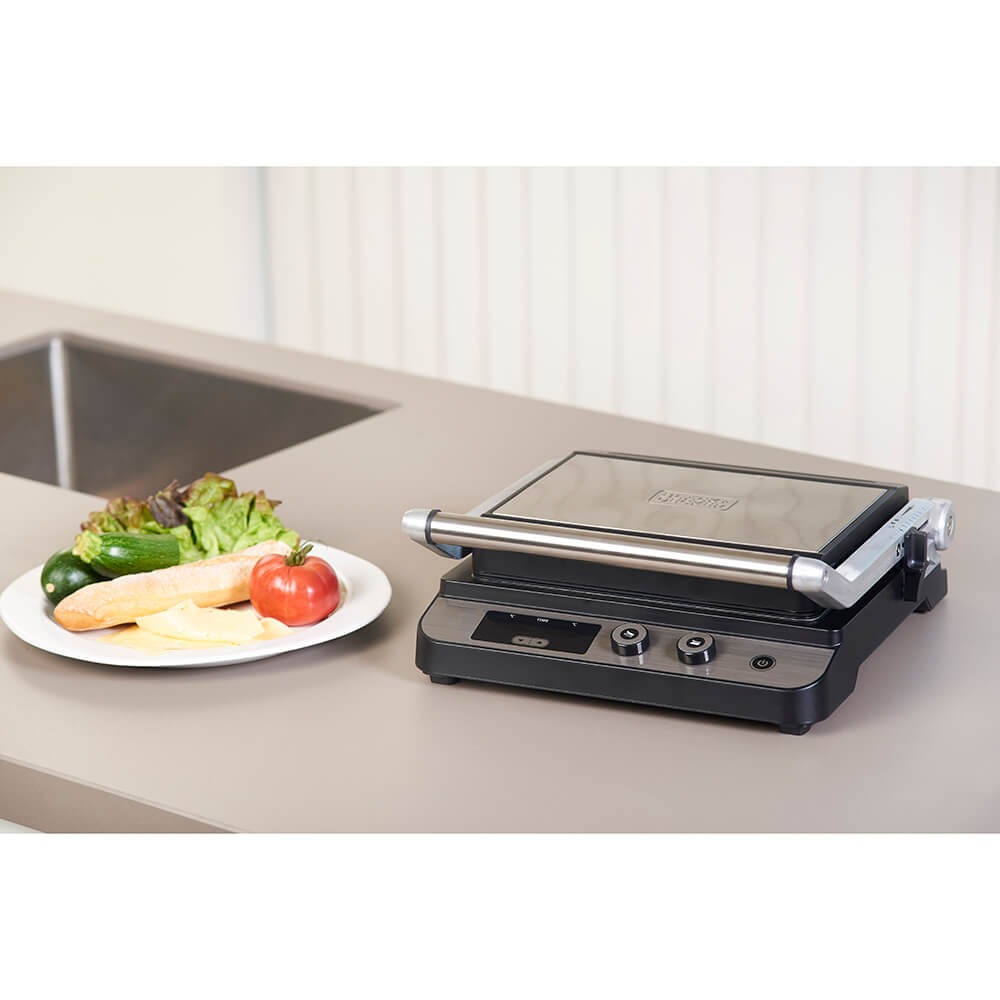 BLACK+DECKER Bordgrill Temp Control Extra Plattor 2000W Brushed