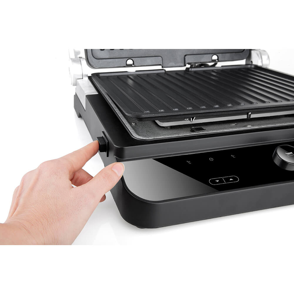 BLACK+DECKER Bordgrill Temp Control Extra Plattor 2000W Brushed