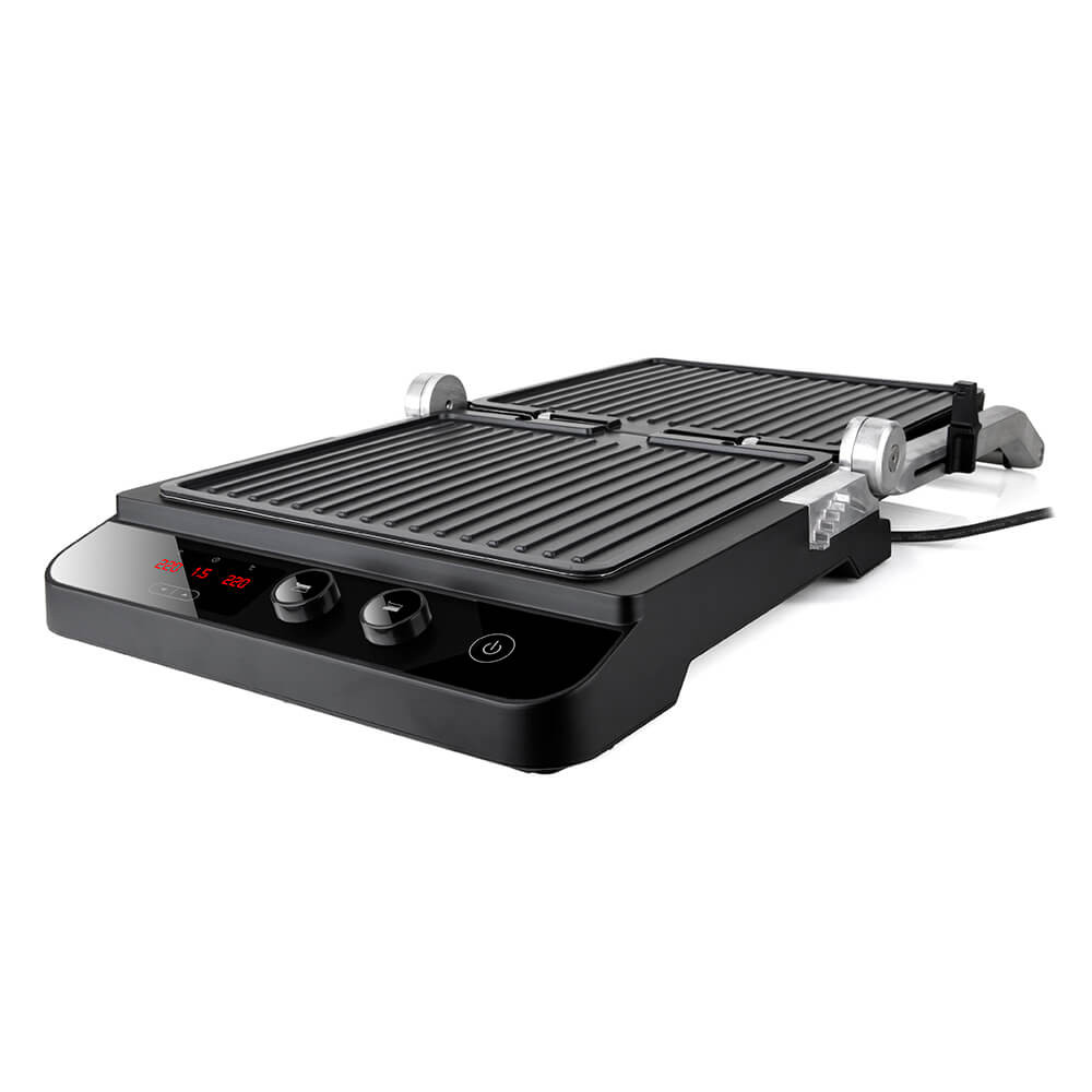 BLACK+DECKER Bordgrill Temp Control Extra Plattor 2000W Brushed