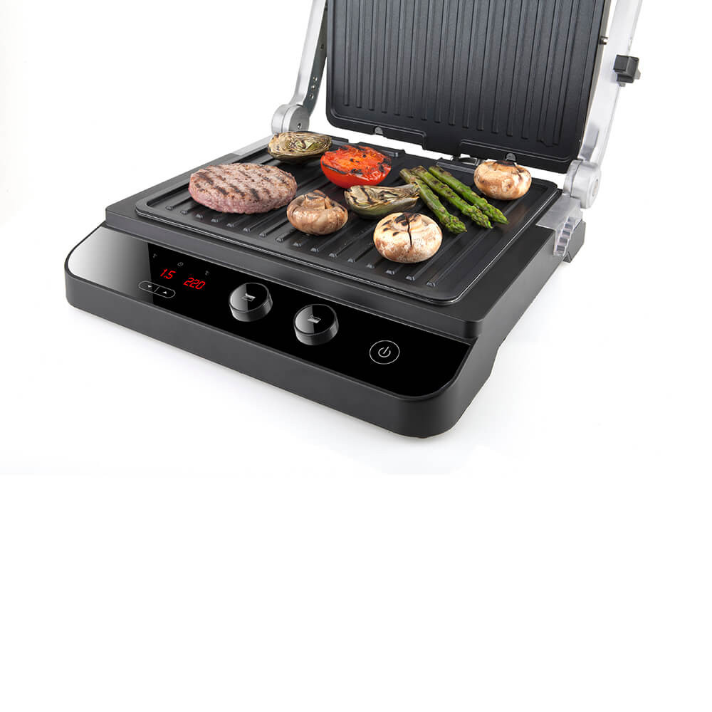 BLACK+DECKER Bordgrill Temp Control Extra Plattor 2000W Brushed