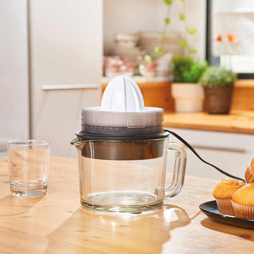 BLACK+DECKER Citruspresse 1L Brushed 30w