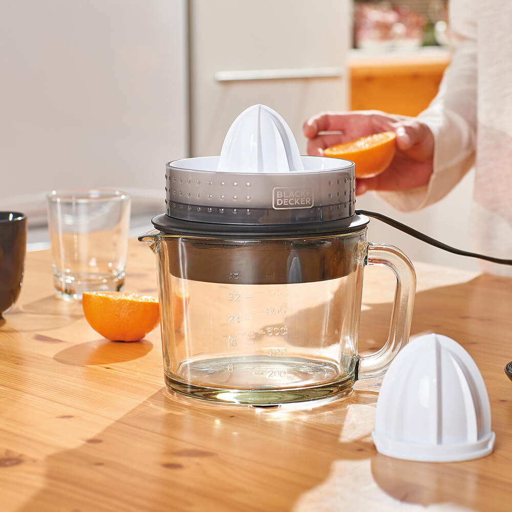 BLACK+DECKER Citruspresse 1L Brushed 30w