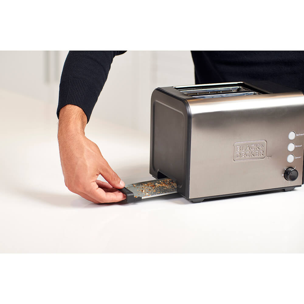 BLACK+DECKER Brødrister 2-Slice Brushed