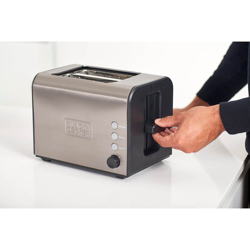 BLACK+DECKER Brødrister 2-Slice Brushed