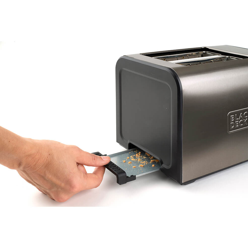BLACK+DECKER Brødrister 2-Slice Brushed