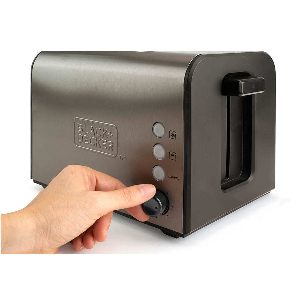 BLACK+DECKER Brødrister 2-Slice Brushed