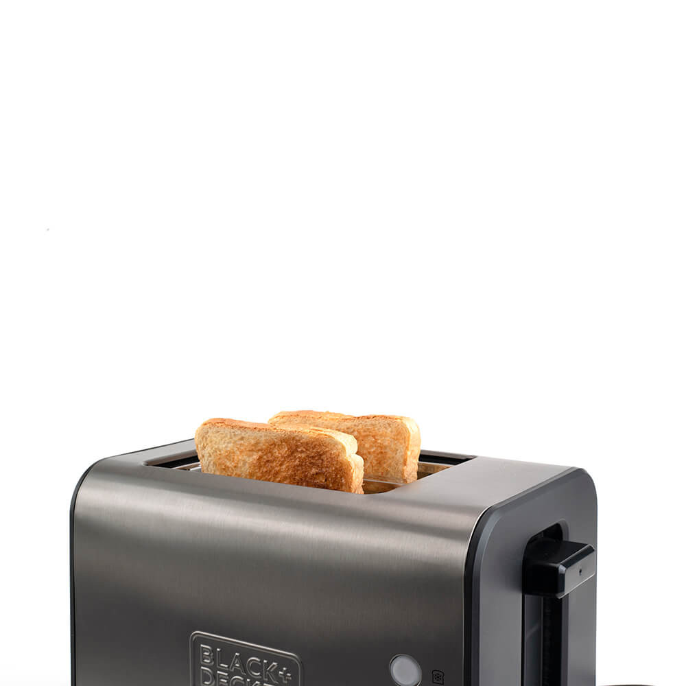 BLACK+DECKER Brødrister 2-Slice Brushed