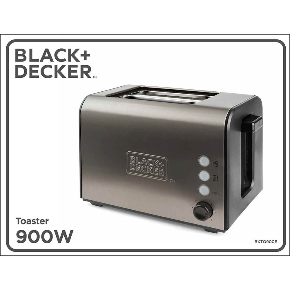 BLACK+DECKER Brødrister 2-Slice Brushed