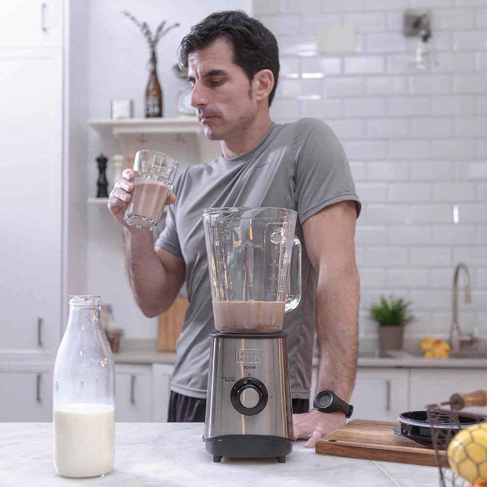 BLACK+DECKER Blender 800W Brushed