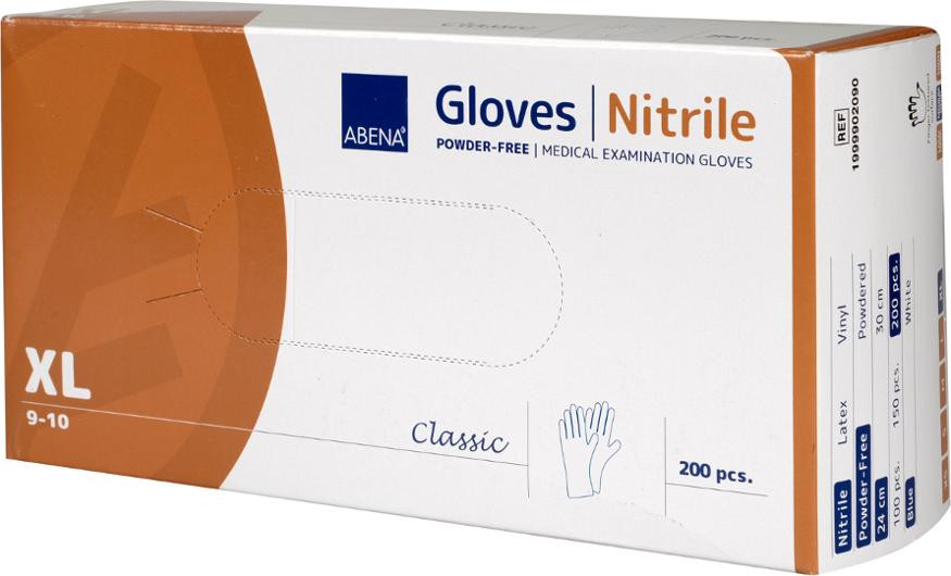 Nitrilhanske Abena Cl. Pf Xl Hvit (200 stk)