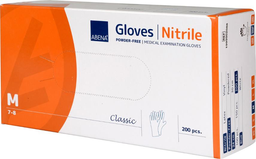 Nitrilhanske Abena Cl. Pf M Hvit (200 stk)
