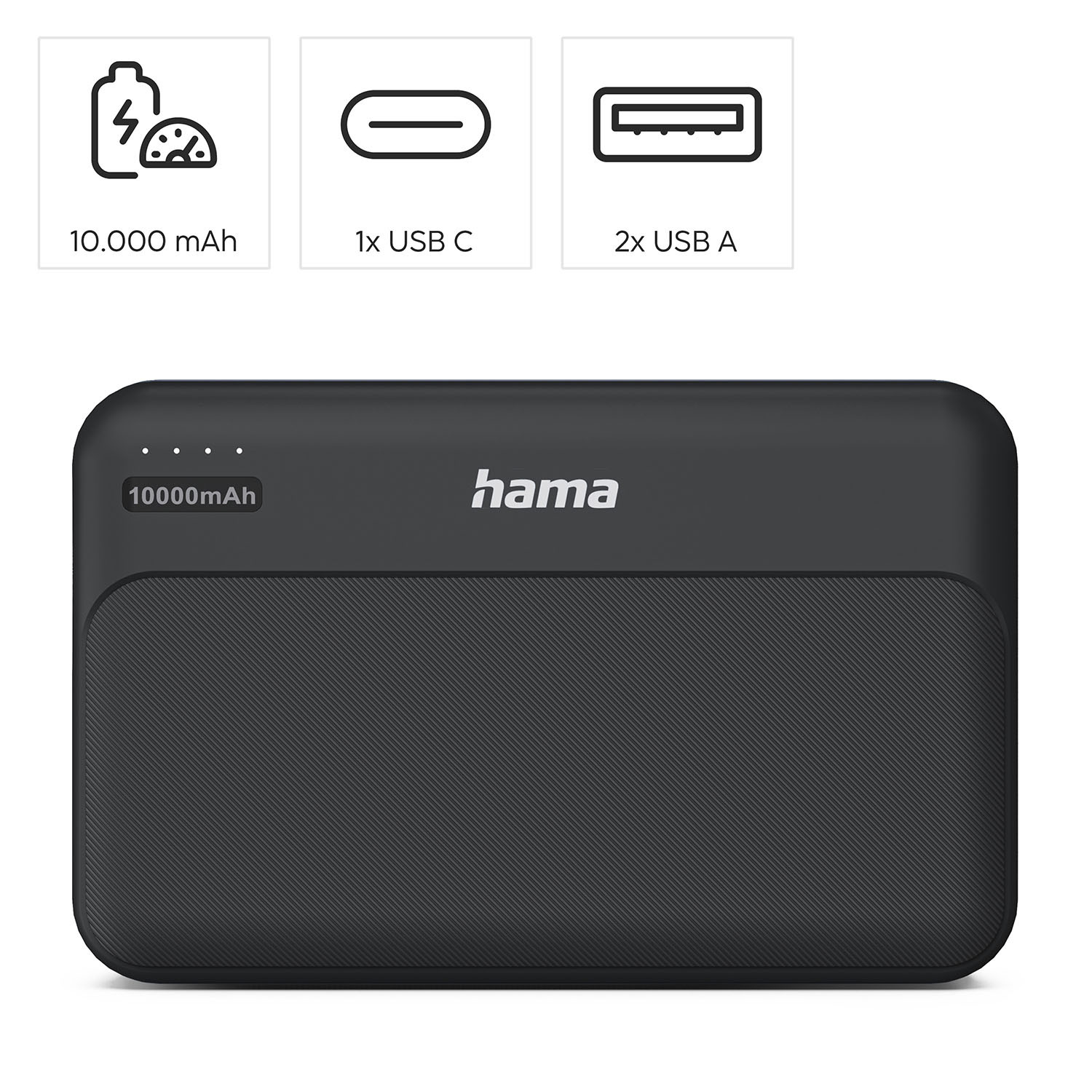 HAMA Powerbank Pocket 10000mAh Anthracite