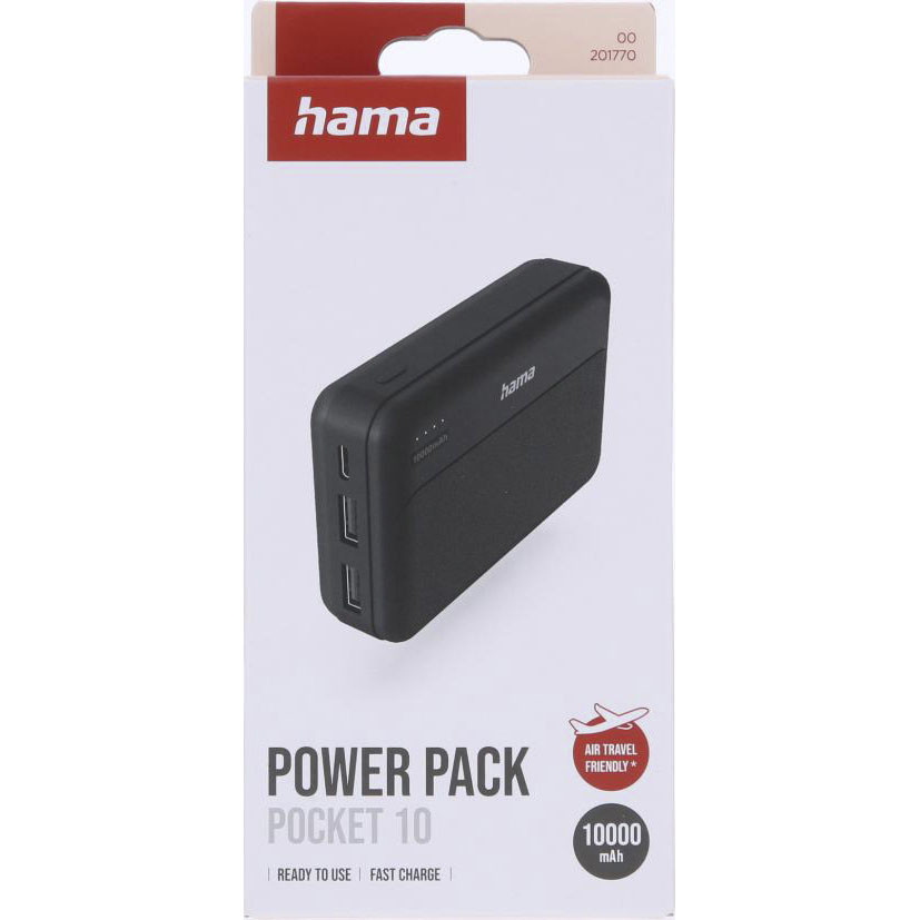 HAMA Powerbank Pocket 10000mAh Anthracite
