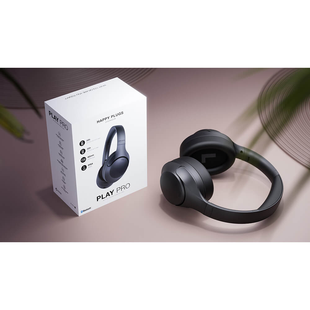 HAPPY PLUGS Headphone Play Pro ANC Over-Ear Wireless Black
