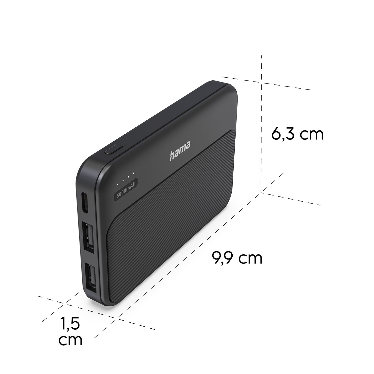 HAMA Powerbank Pocket 5000mAh Anthracite