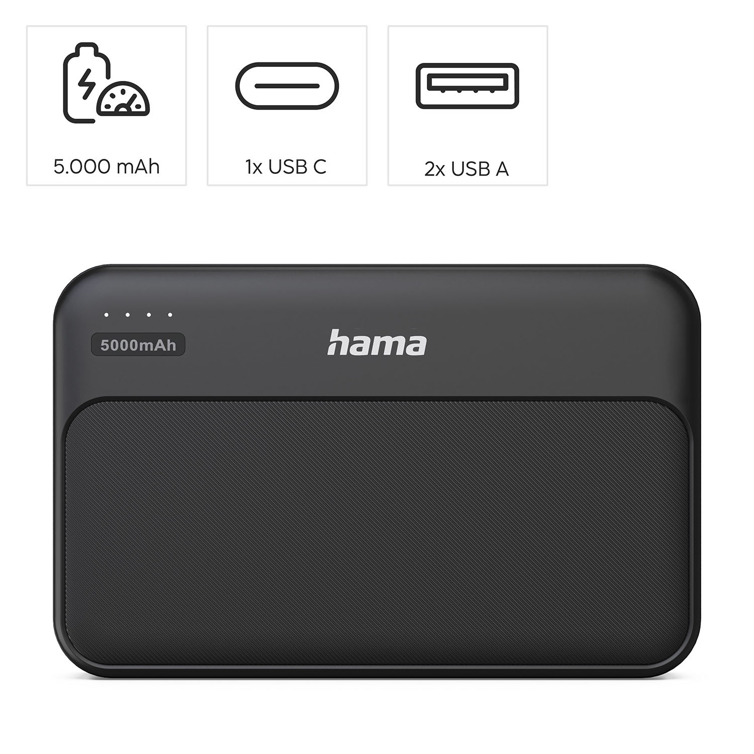 HAMA Powerbank Pocket 5000mAh Anthracite