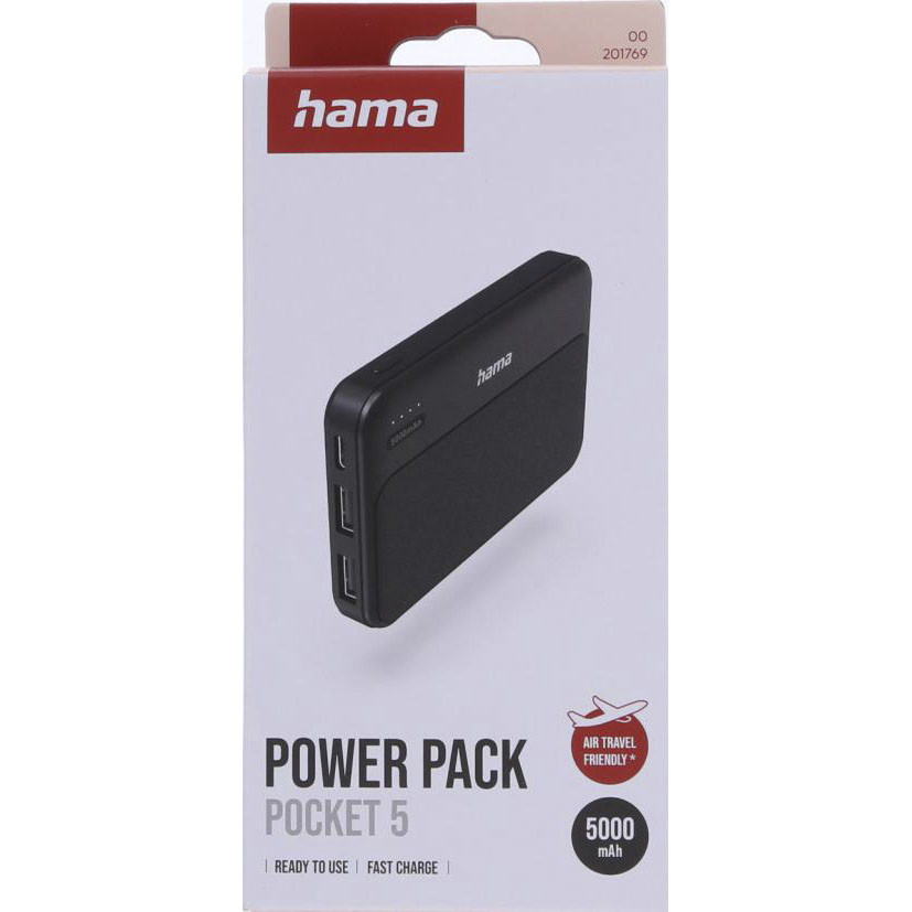 HAMA Powerbank Pocket 5000mAh Anthracite
