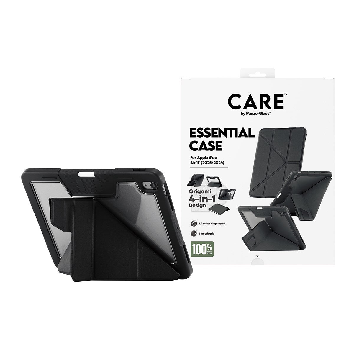 CARE Essential Case Black iPad Air 11'' (2024-2026)