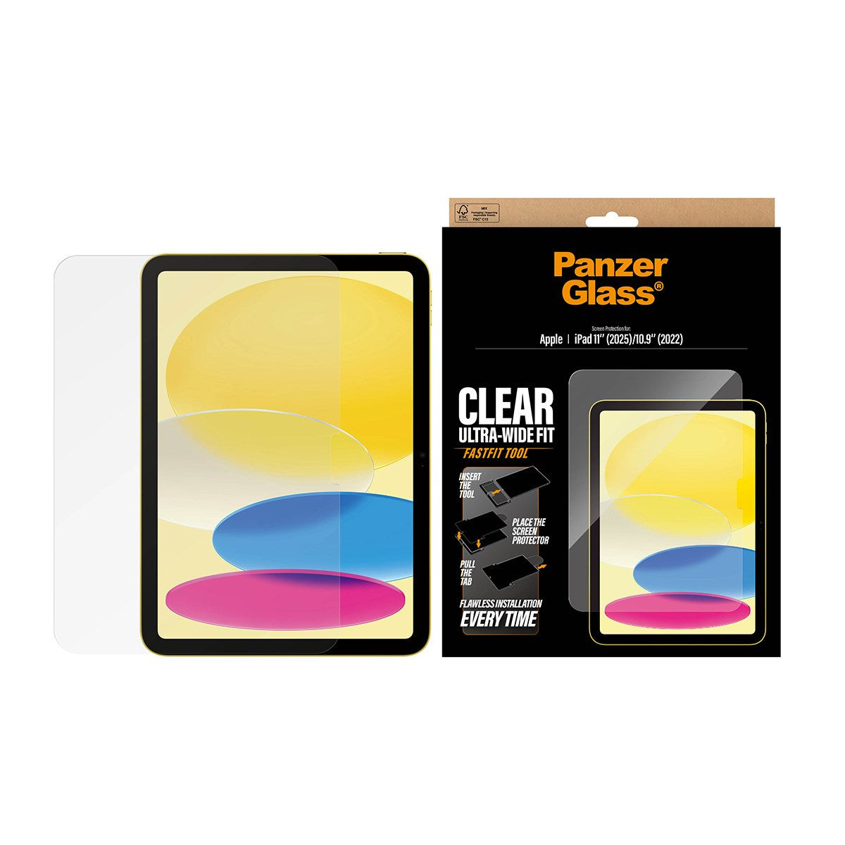 PG Screen Protector iPad 11'' (2025-2026) UWF w. Fastfit