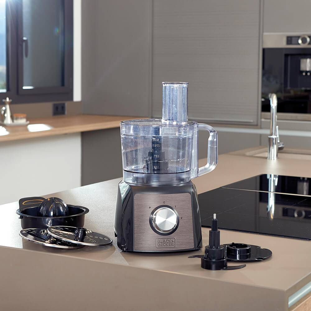 BLACK+DECKER Kjøkkenmaskin 1200W Brushed
