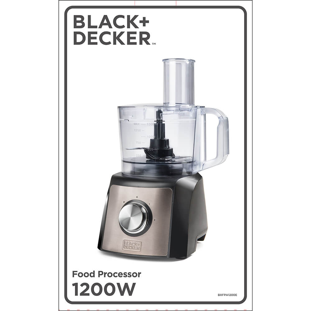 BLACK+DECKER Kjøkkenmaskin 1200W Brushed