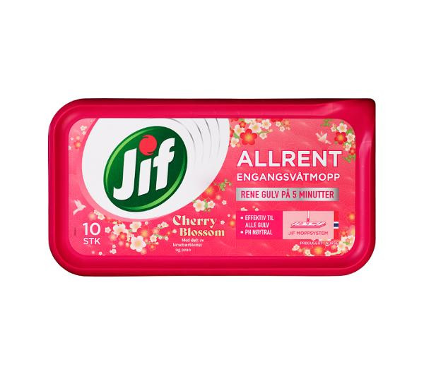 BildeEngangsvåtmopp Jif Cherry Blossom (10 stk)