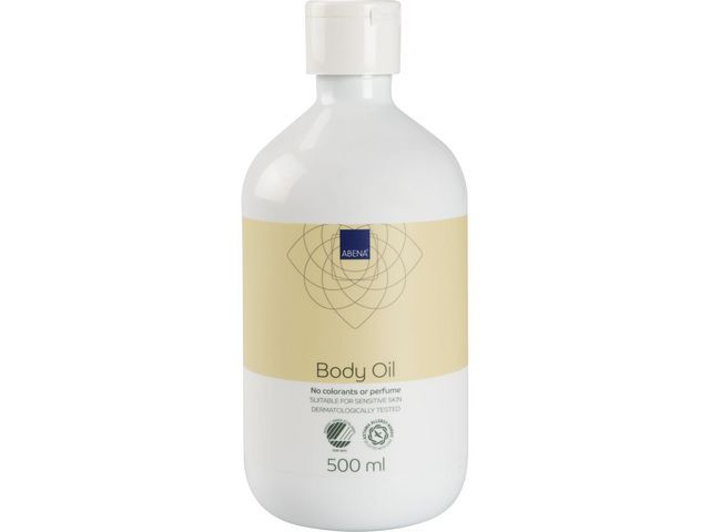 BildeHudpleieolje Abena U/Farge/Parfyme 0,5L (6 stk)