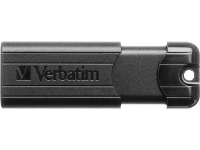 VERBATIM USB 3.2 PinStripe 32GB, Sort