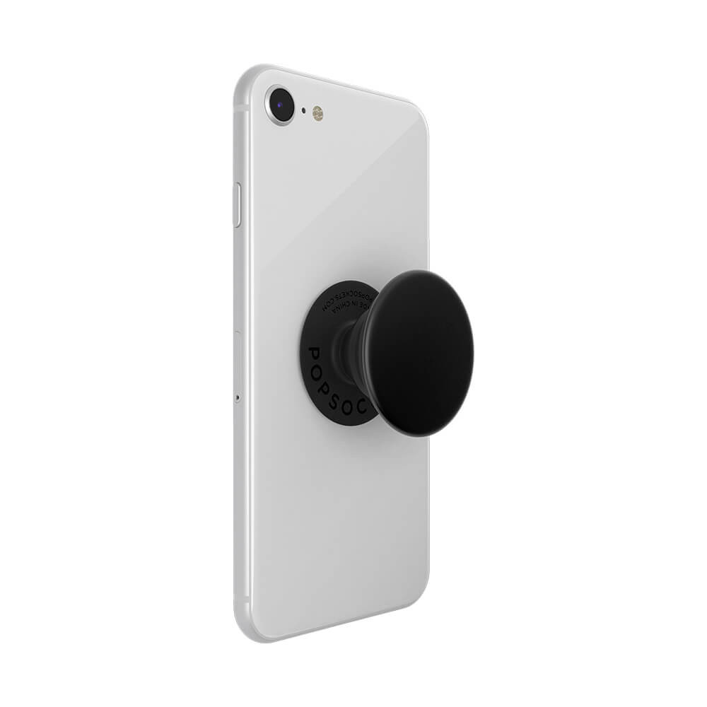 POPSOCKETS Aluminum Black Avtagbart Grip med Stativfunksjon Premium